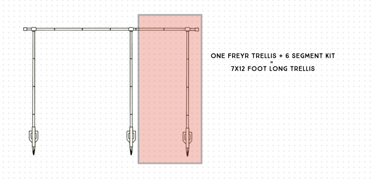 Freyr vertical garden trellis extension kit offers versatile set up options
