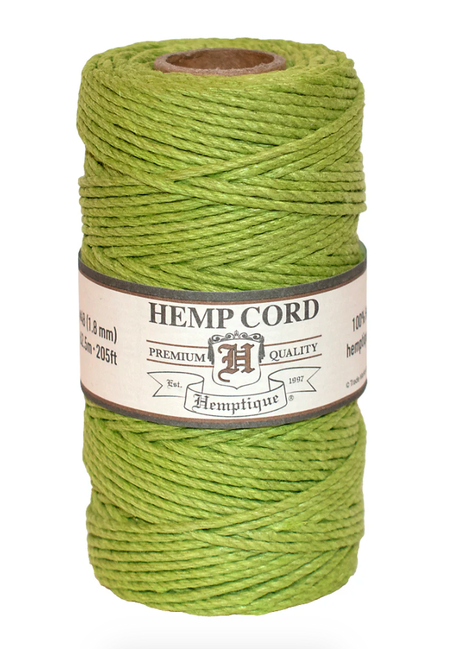 Lime green hemp twine