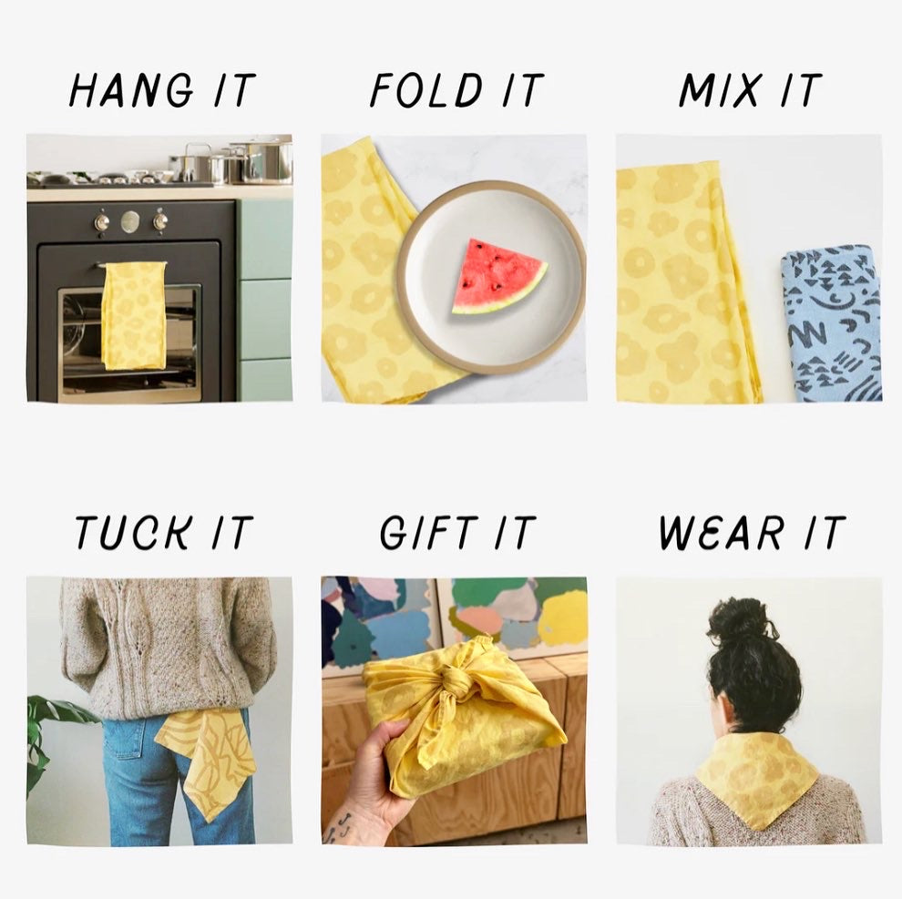 Jenny Pennywood Everywhere Square - Garden Bandana or Reusable Gift Wrap