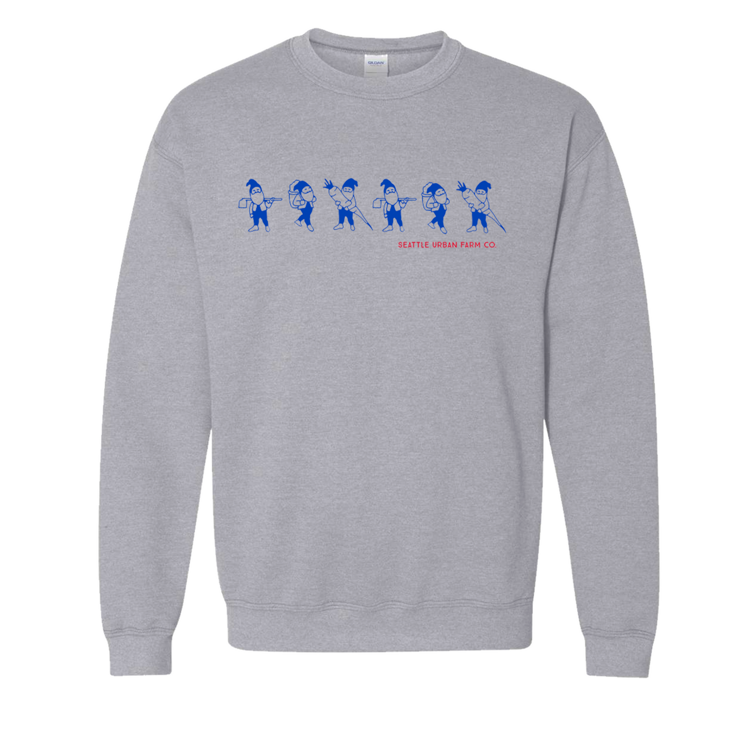 Sweatshirt - Row of gnomes - Sport grey