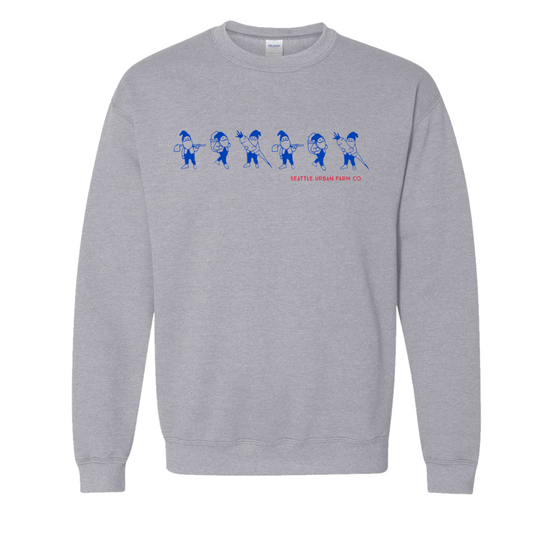Sweatshirt - Row of gnomes - Sport grey