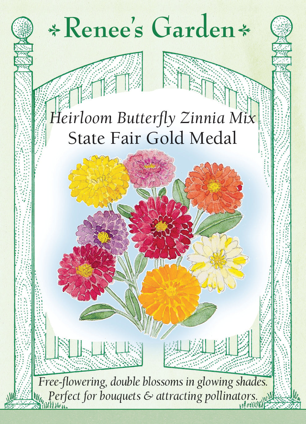 Heirloom Butterfly Zinnia Mix State Fair Gold Medal