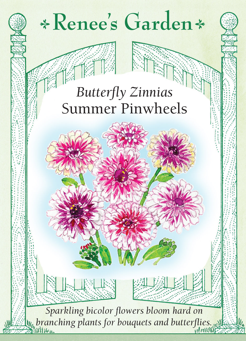 Butterfly Zinnias Summer Pinwheels