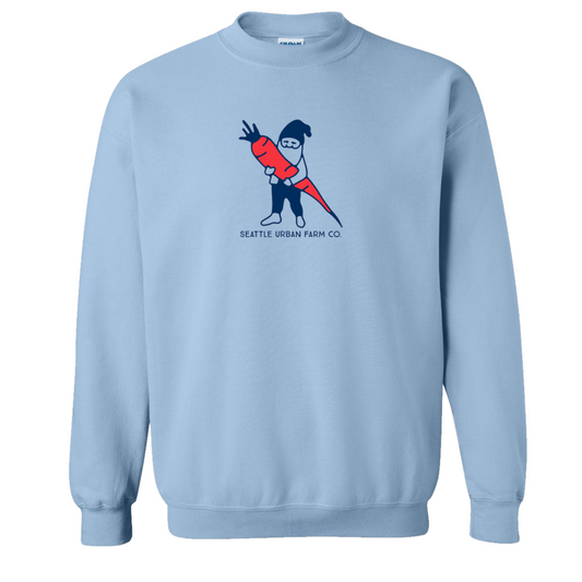 Sweatshirt - Carrot gnome - Light blue