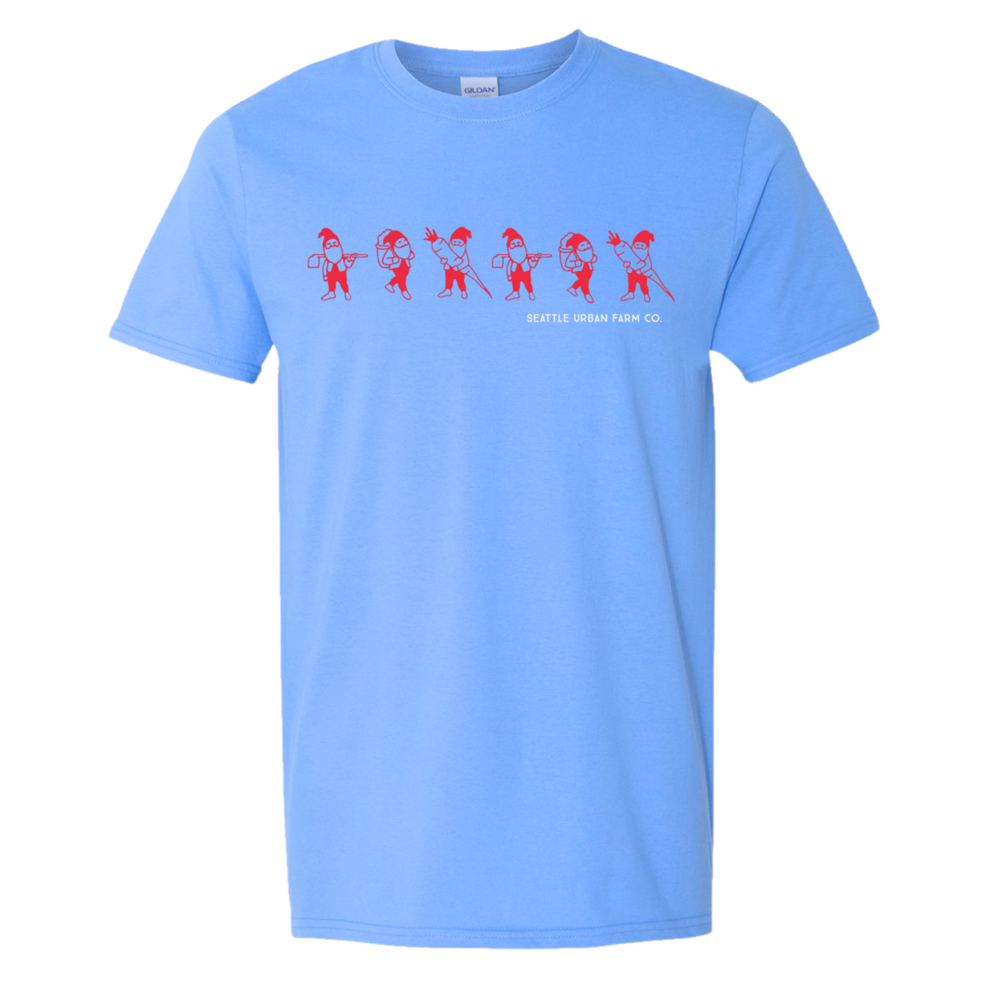 Garden Gnomes Tee - Carolina Blue
