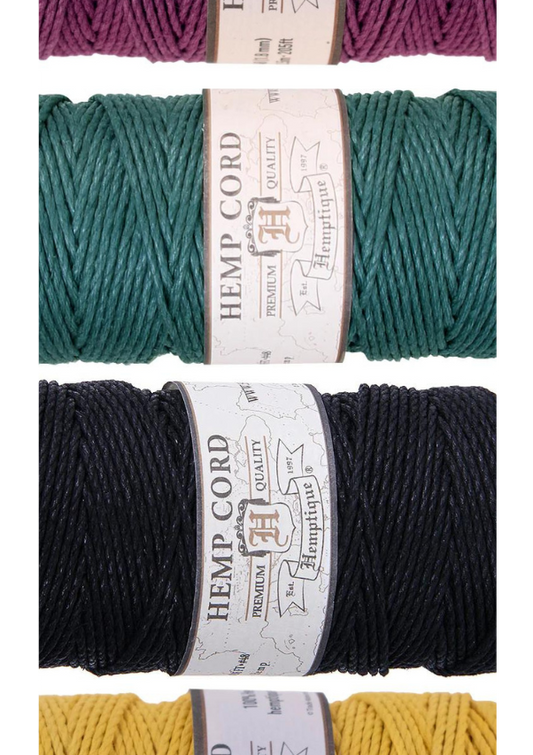 Colored hemp - corded twine