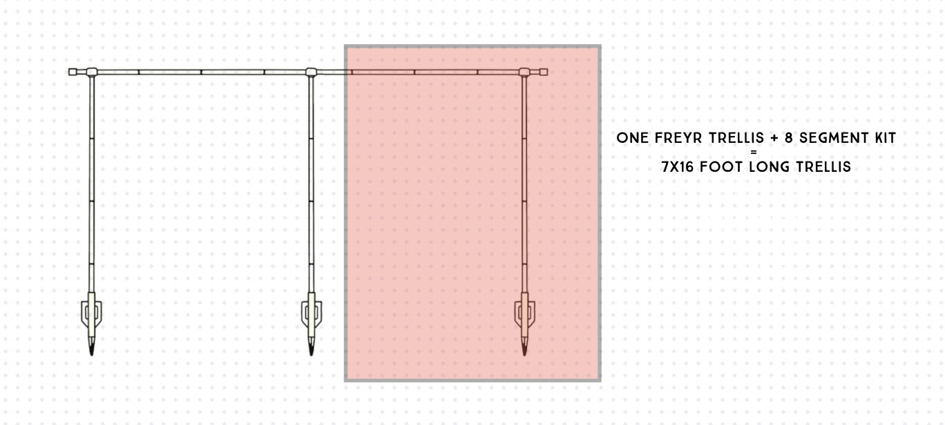 Freyr vertical garden trellis extension kit offers versatile set up options