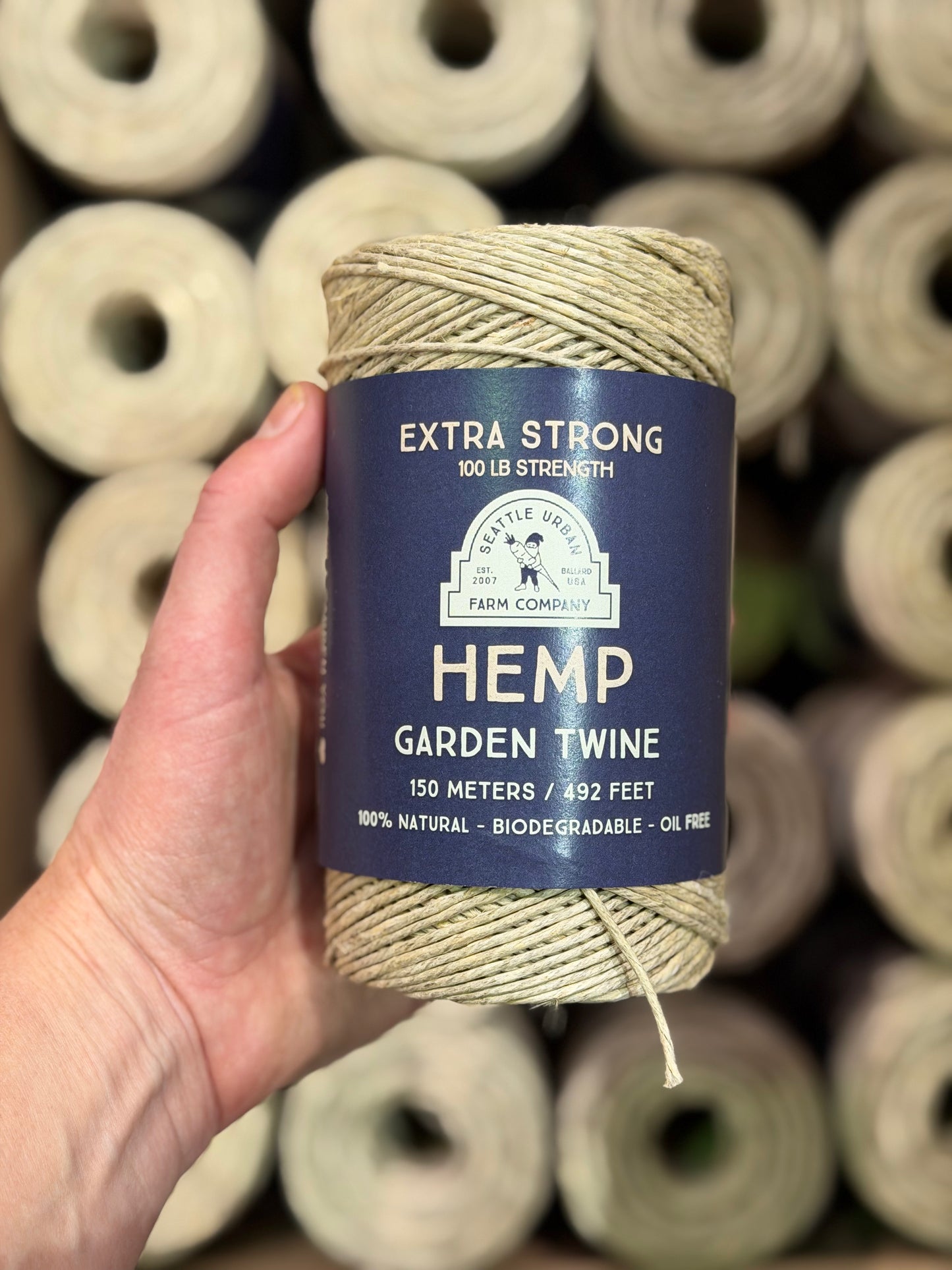 (NEW SIZE!) Hemp garden twine spool